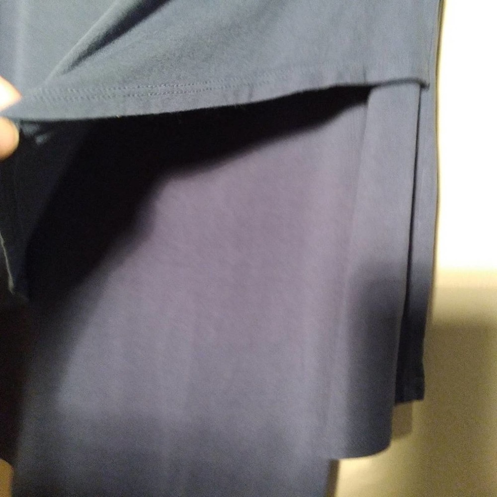 Alfani Navy Blue Tiered Sleeveless Blouse Size Small - Picture 5 of 7